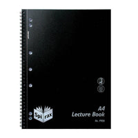 Spirax P906 A4 Lecture Books, 140 Pages, Black, Pack of 10