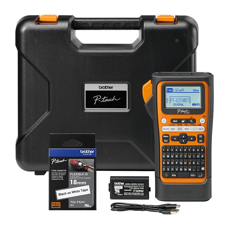 Brother P-touch PT-E310BTVP Industrial Bluetooth Label Maker Value Pack