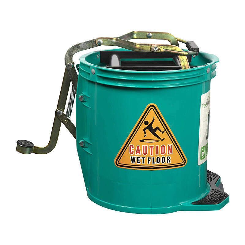 Cleanlink Heavy Duty Mop Bucket Metal Wringer 16 L Green