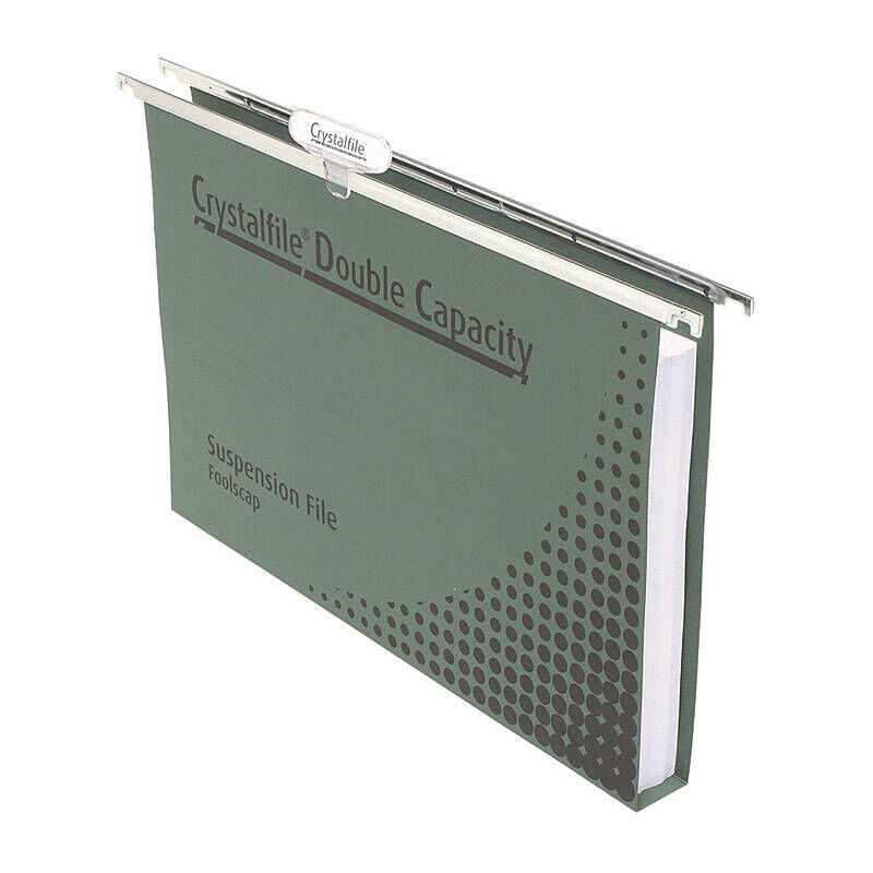 Crystalfile Complete Foolscap Double-Capacity Suspension Files, Pack of 50