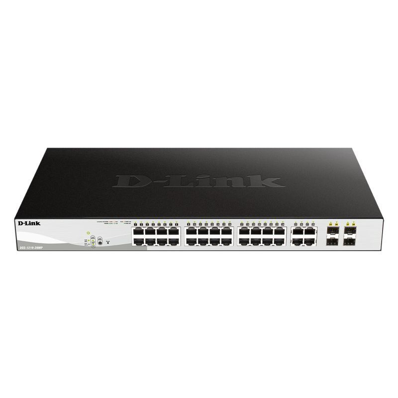 D-Link DGS-1210-28MP 28-Port Gigabit Smart Managed PoE+ Switch, 370 W