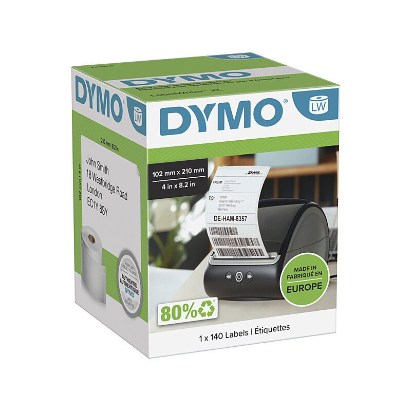 DYMO LabelWriter 2166659 Extra-Large DHL Shipping Labels, 102 × 210 mm, 140 Labels