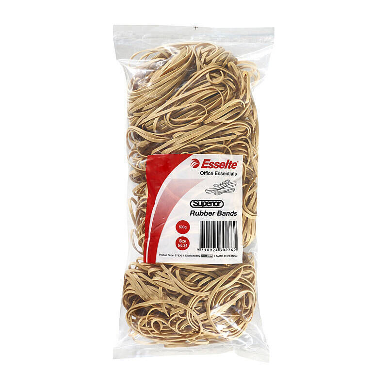 Esselte Superior Size 34 Rubber Bands, 500 g