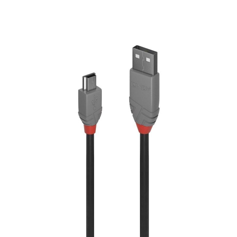 Lindy 36723 Anthra Line USB-A to Mini-B Cable, 2 m