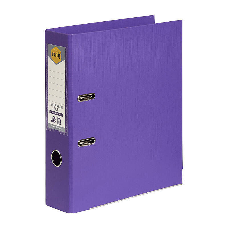 Marbig A4 PE Lever Arch File, 75 mm, Purple