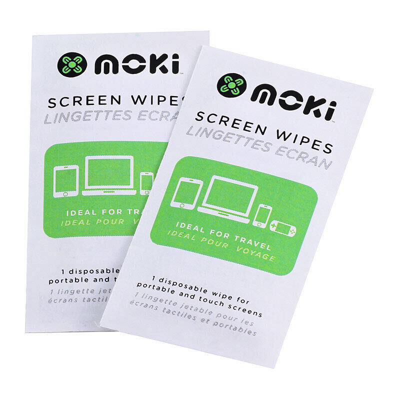Moki Individually Wrapped Screen Cleaning Wipes, Pack of 10