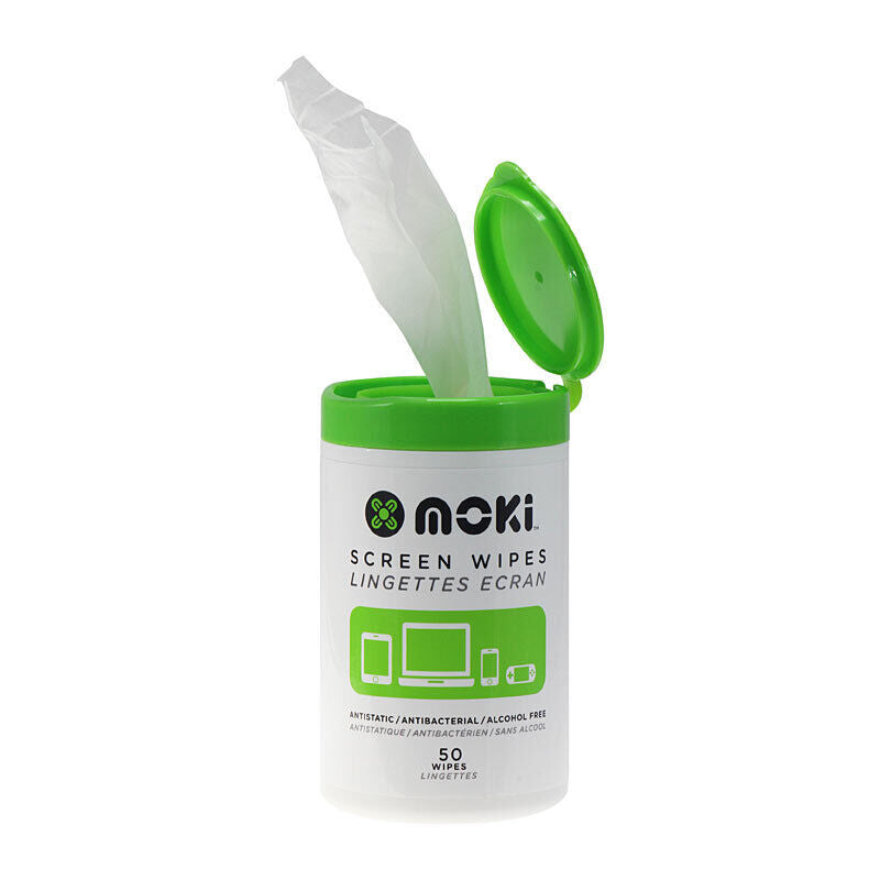 Moki Screen Cleaning Wipes, Tub of 50