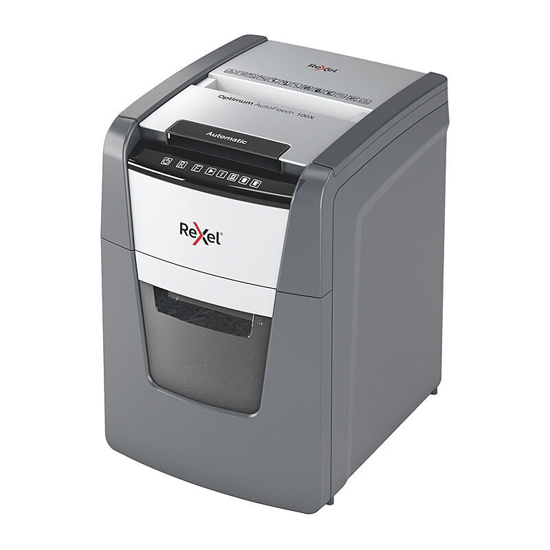 Rexel Optimum AutoFeed+ 100X Cross-Cut Paper Shredder