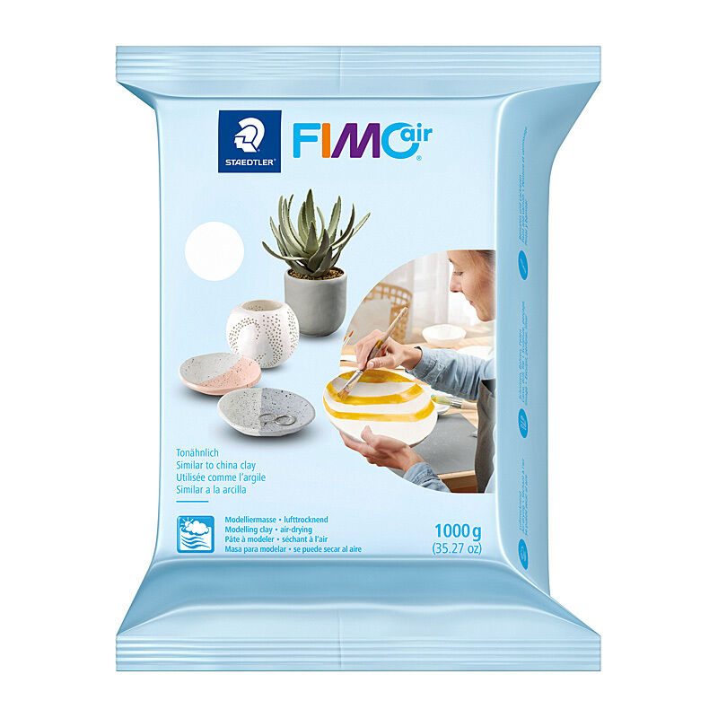 Staedtler FIMOair Air-Drying Modelling Clay, White, 1 kg