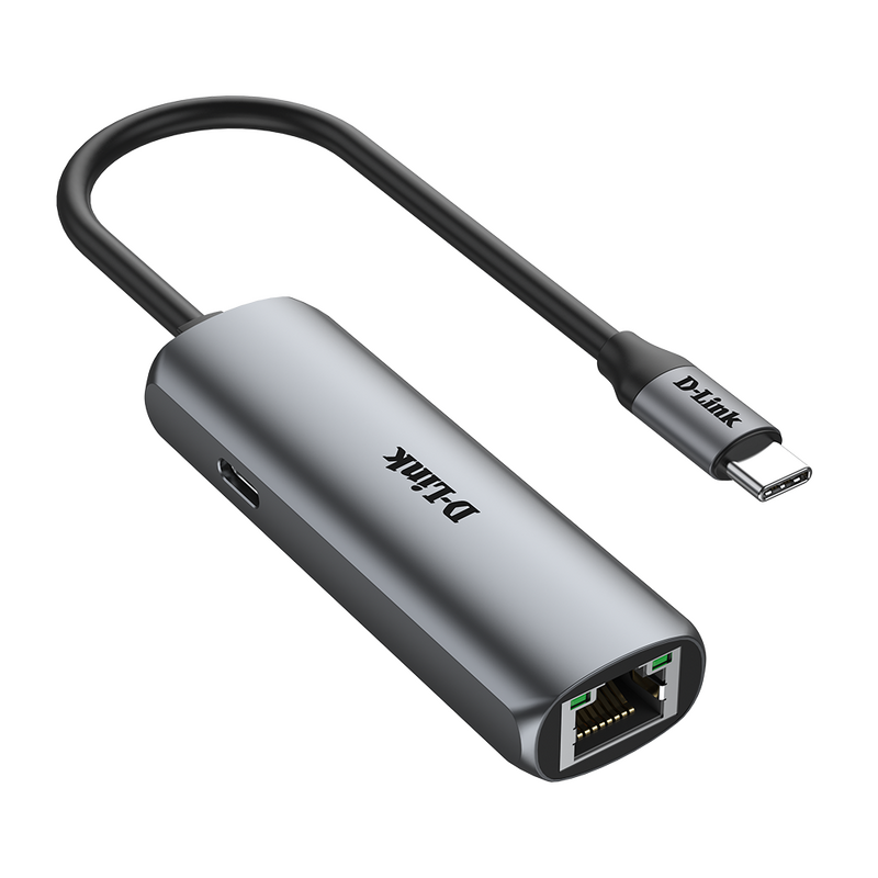 D-Link DUB-E255 USB-C 2.5 Gigabit Ethernet Adapter with Power Delivery