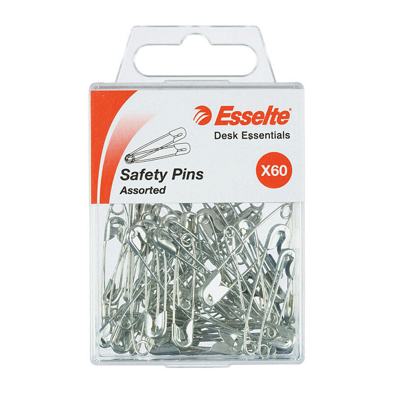 Esselte Assorted Safety Pins, 60 Pack