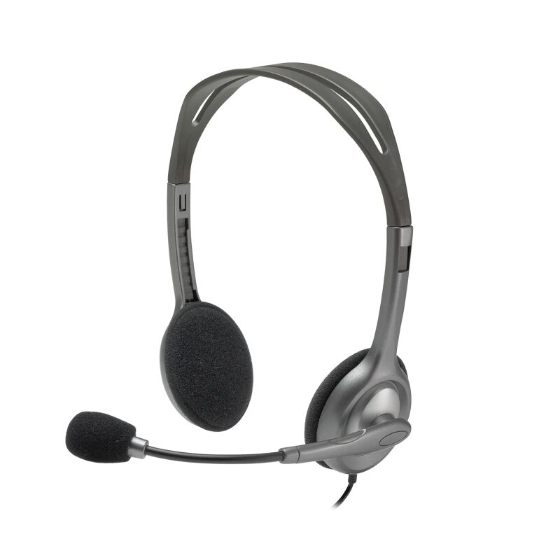 Logitech H110 Stereo Headset, Dark Grey