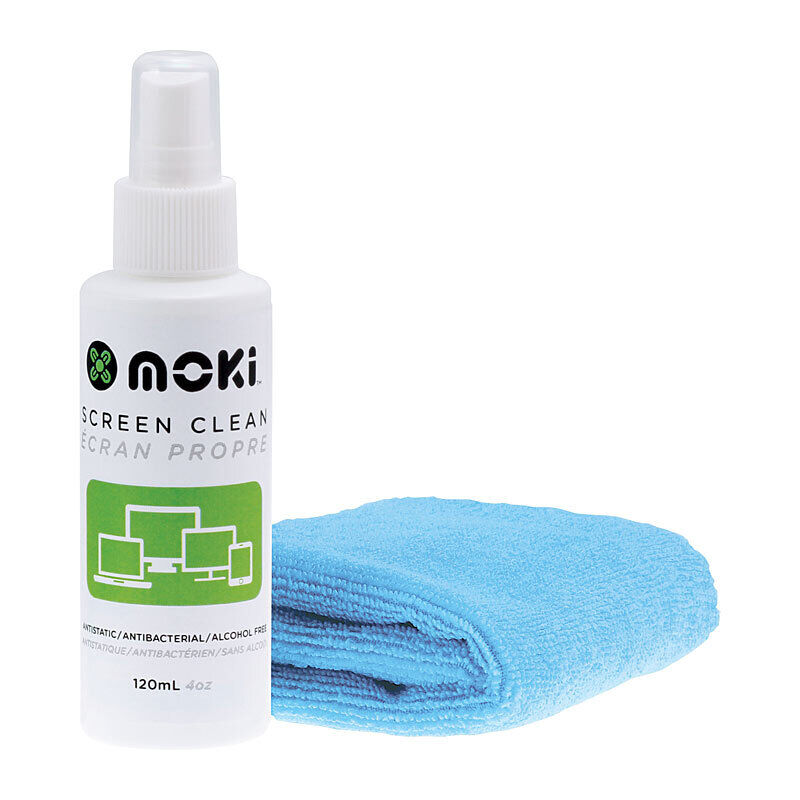 Moki Screen Clean 120 mL Spray with Microfibre Cloth ACC-FCSM02
