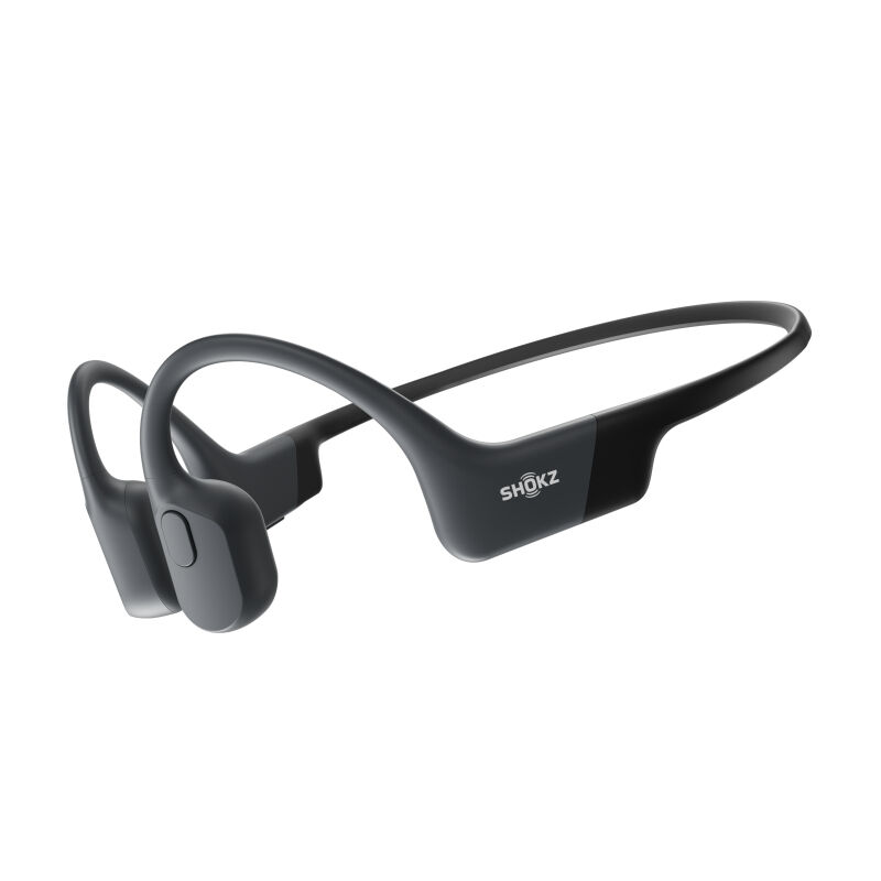 Shokz OpenRun Bone-Conduction Headphones, Cosmic Black, Standard