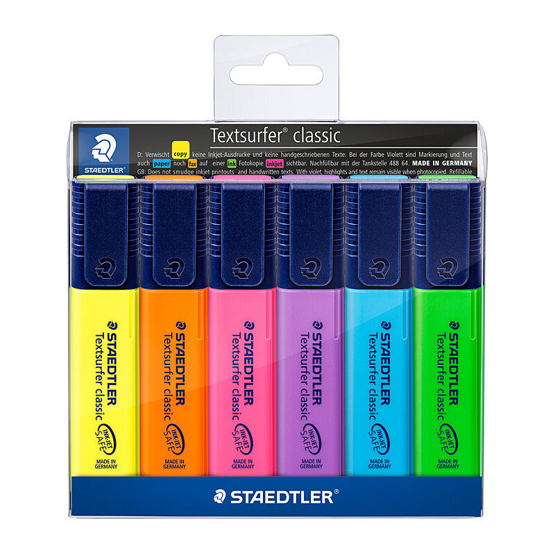 Staedtler Textsurfer Classic Highlighters, 6 Colours