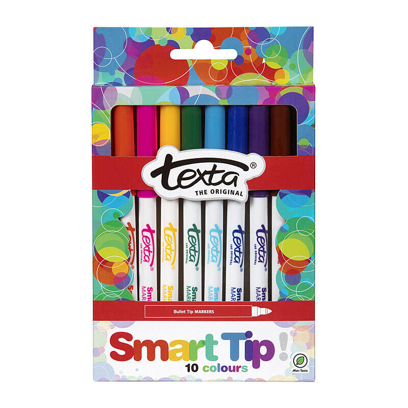 Texta Smarttip Colouring Markers, 10 Pack