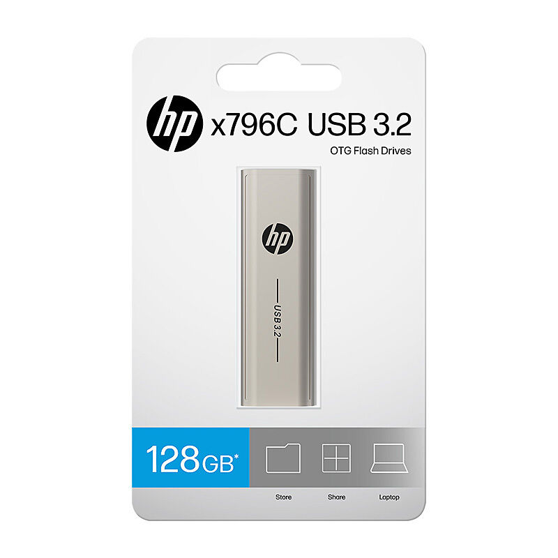 HP x796C 128 GB USB-A and USB-C Flash Drive