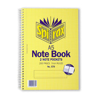 Spirax 570 A5 Notebooks, 200 Pages, Pack of 5
