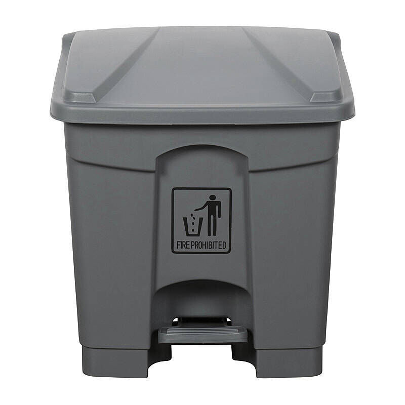 Cleanlink Rubbish Bin With Pedal Lid 30 L Grey