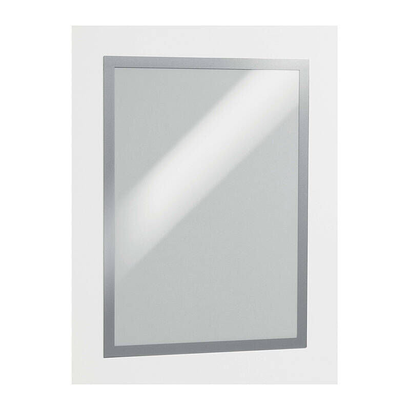 Durable Duraframe Self-Adhesive A3 Sign Frames, Silver, Pack of 2