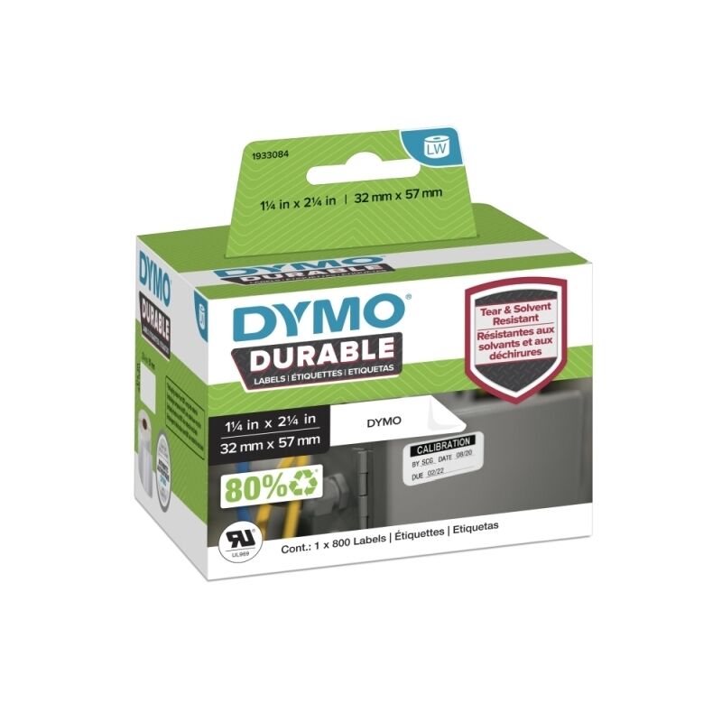DYMO LabelWriter 1933084 Durable Labels, 32 × 57 mm, 800 Labels