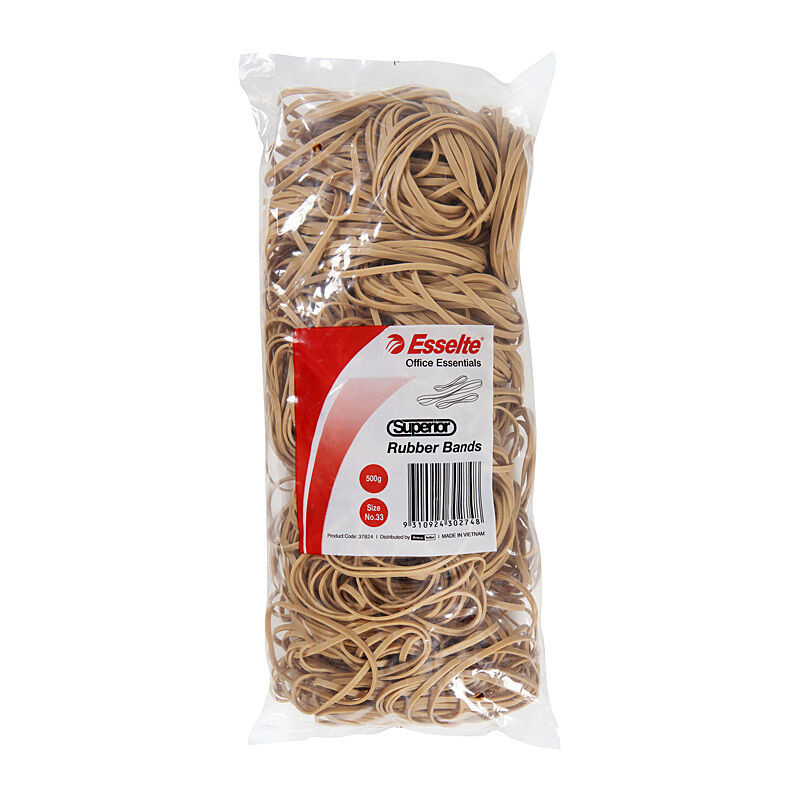 Esselte Superior Size 33 Rubber Bands, 500 g