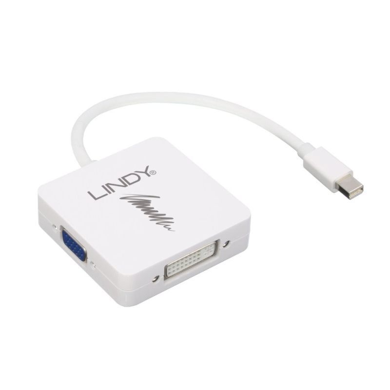 Lindy 41035 Mini DisplayPort to HDMI, VGA or DVI-D Converter