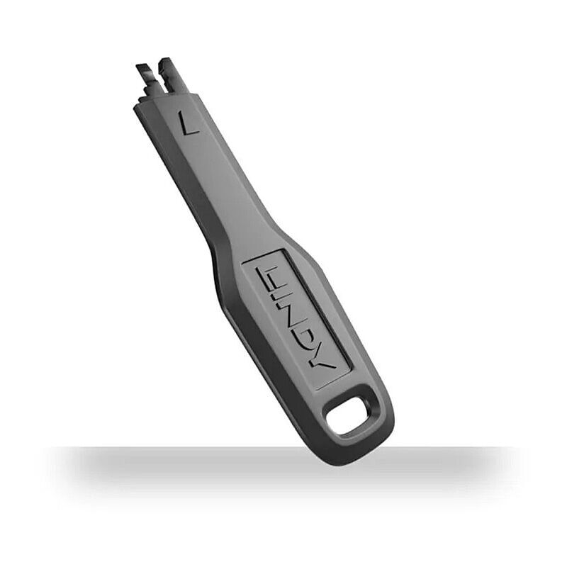 Lindy 47890 RJ45 Port Blocker Key, Black