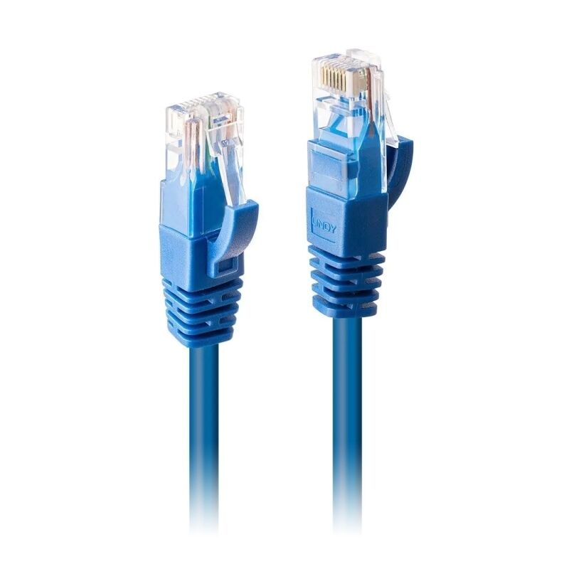 Lindy Cat6 U/UTP Ethernet Cable, 3 m, Blue