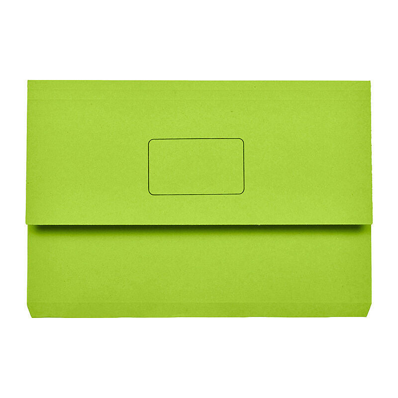 Marbig Slimpick Foolscap Document Wallet, Green