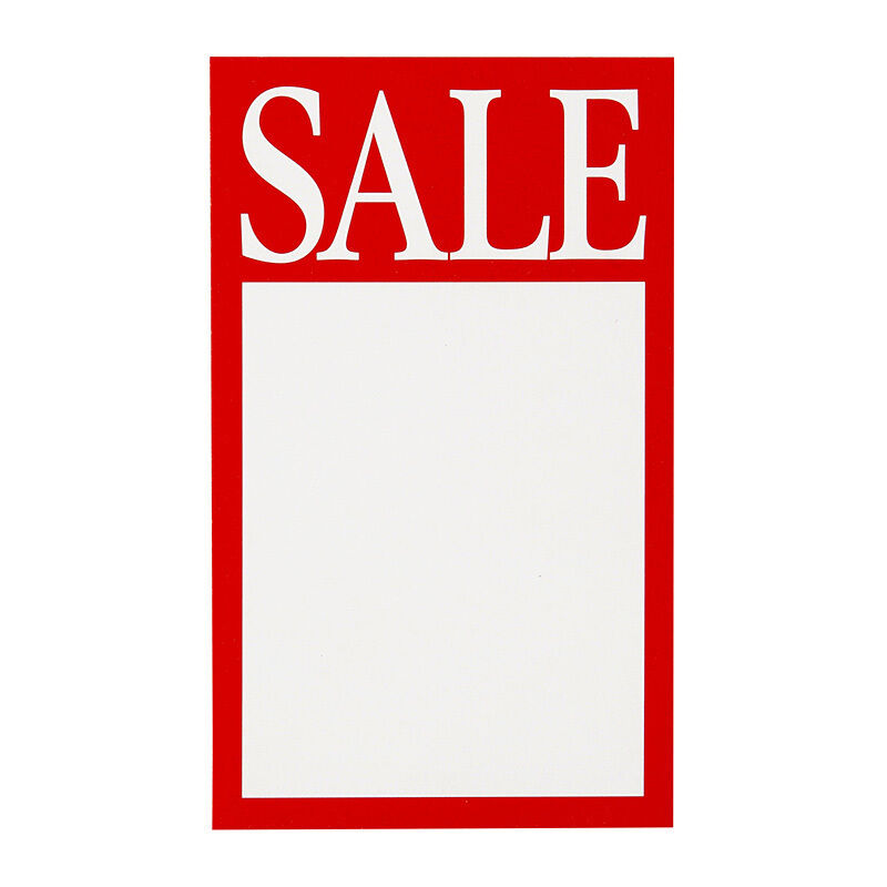 Quikstik Pre-Printed Sale Display Tickets, 75 × 125 mm, Pack of 10