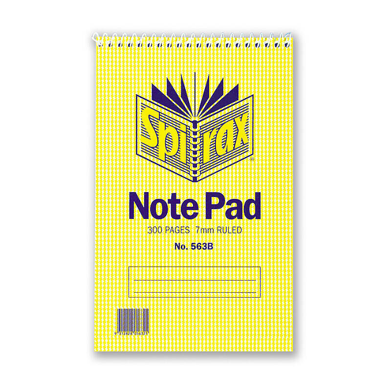 Spirax 563B Reporter Notebook, 200 × 127 mm, 300 Pages, Pack of 10