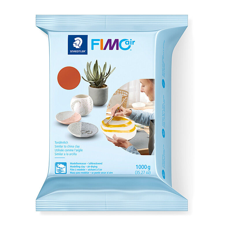 Staedtler FIMOair Air-Drying Modelling Clay, Terracotta, 1 kg