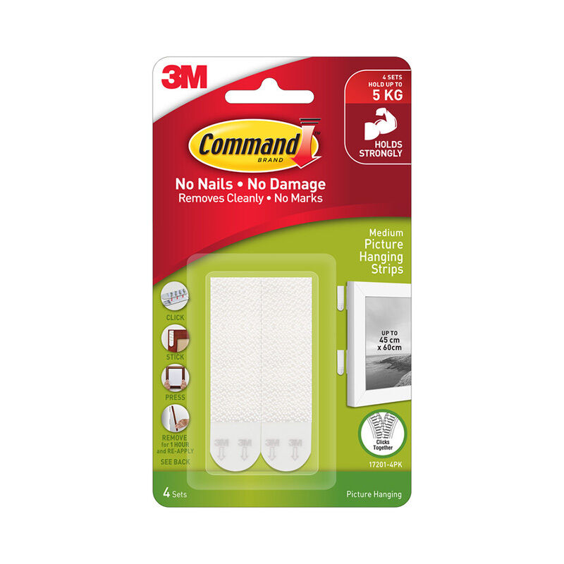 Command 17201 Medium Picture Hanging Strips, Box of 6 Packs