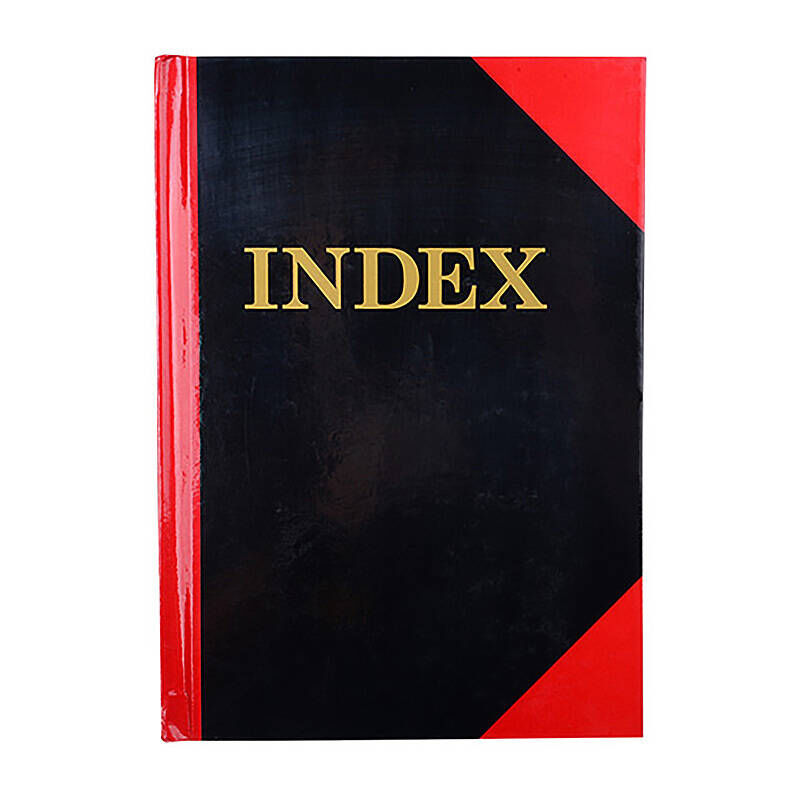 Cumberland Black & Red A5 Indexed Notebook, 100 Leaf