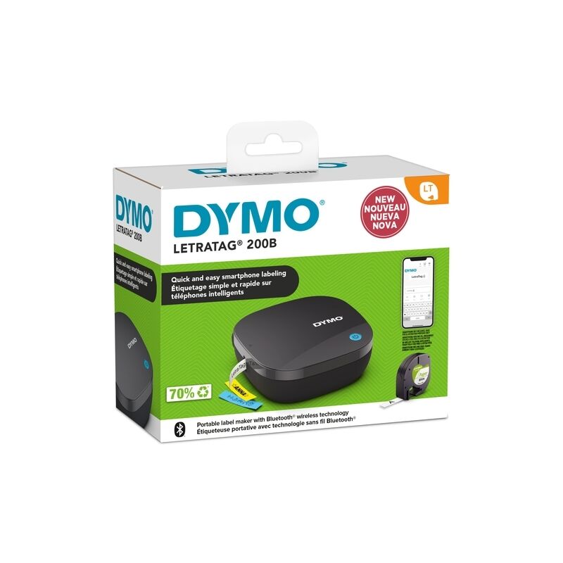 DYMO LetraTag 200B Bluetooth Label Maker, Black 2172863