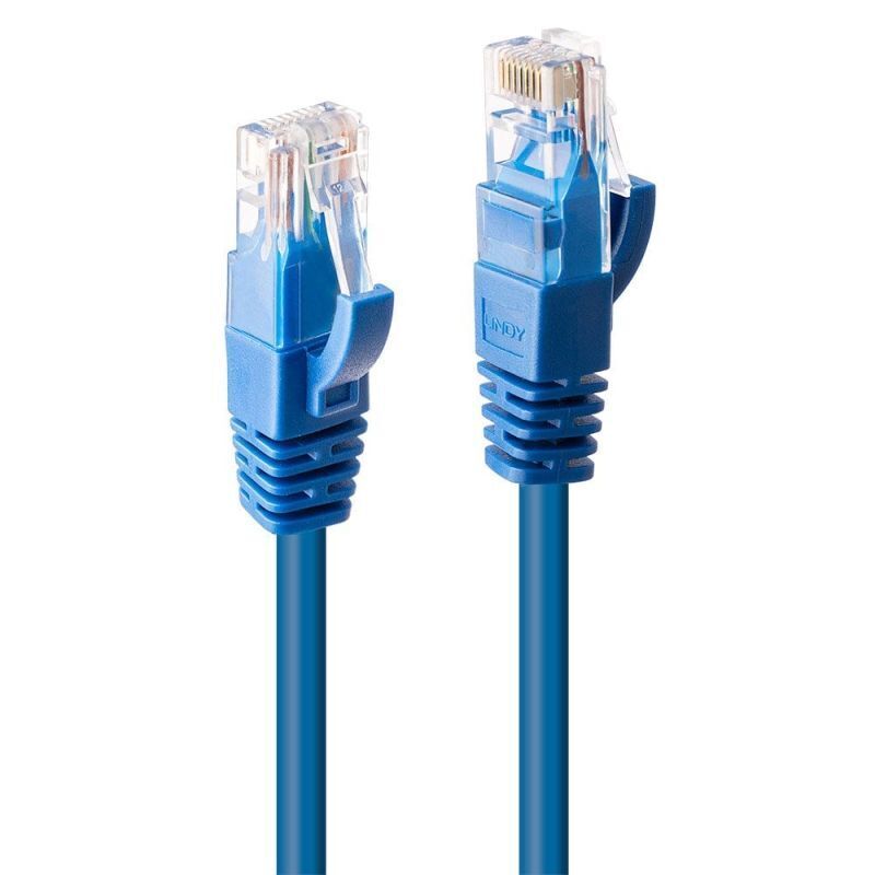 Lindy 1 m CAT6 Ultra Slim Ethernet Cable, Blue
