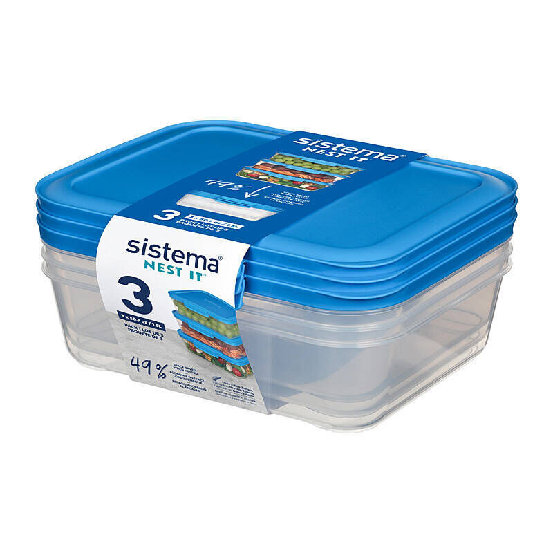 Sistema Nest It 1.5 L Containers, 3 Pack